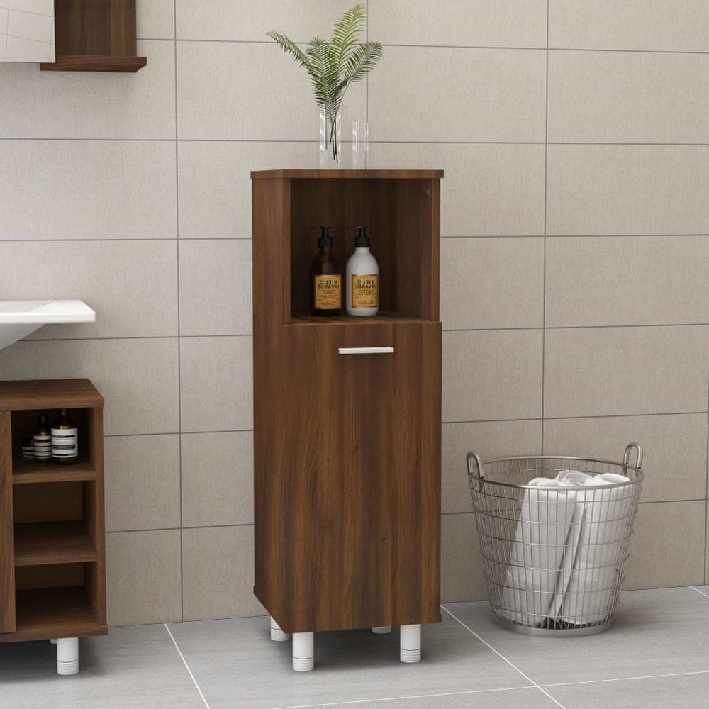 Vidaxl Kúpeľňová skrinka hnedý dub 30x30x95 cm spracované drevo
